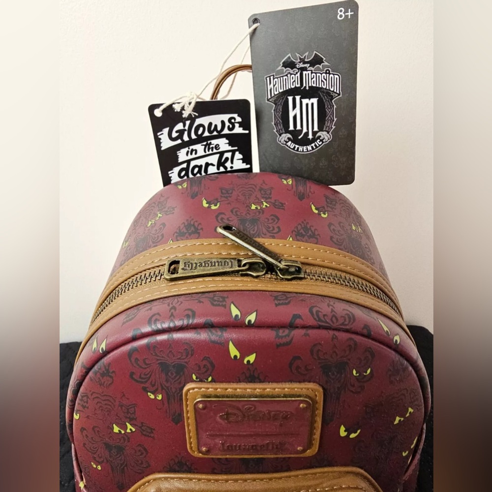SALE! Haunted Mansion LoungeFly Stretching Room Backpack, Glows in the Dark*RARE - Picture 8 of 12